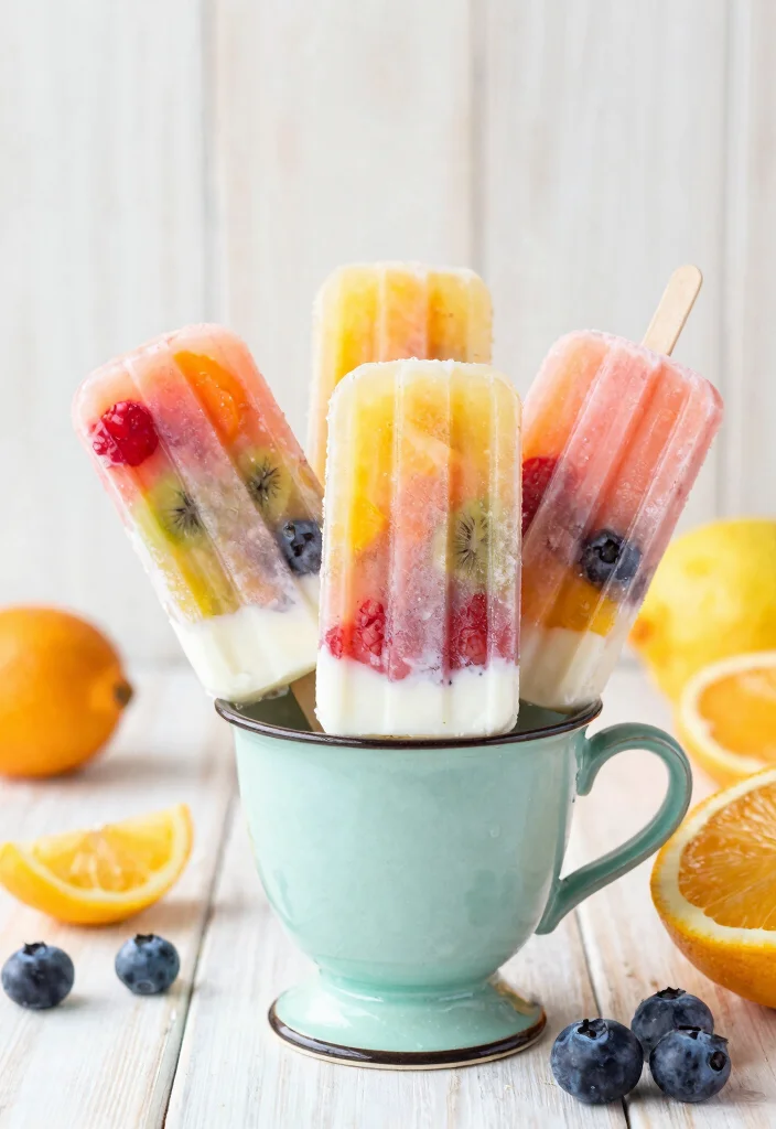 14 Dessert Recipes for Easy Sweet Treats at Home 9. Fruit and Yogurt Popsicles 0