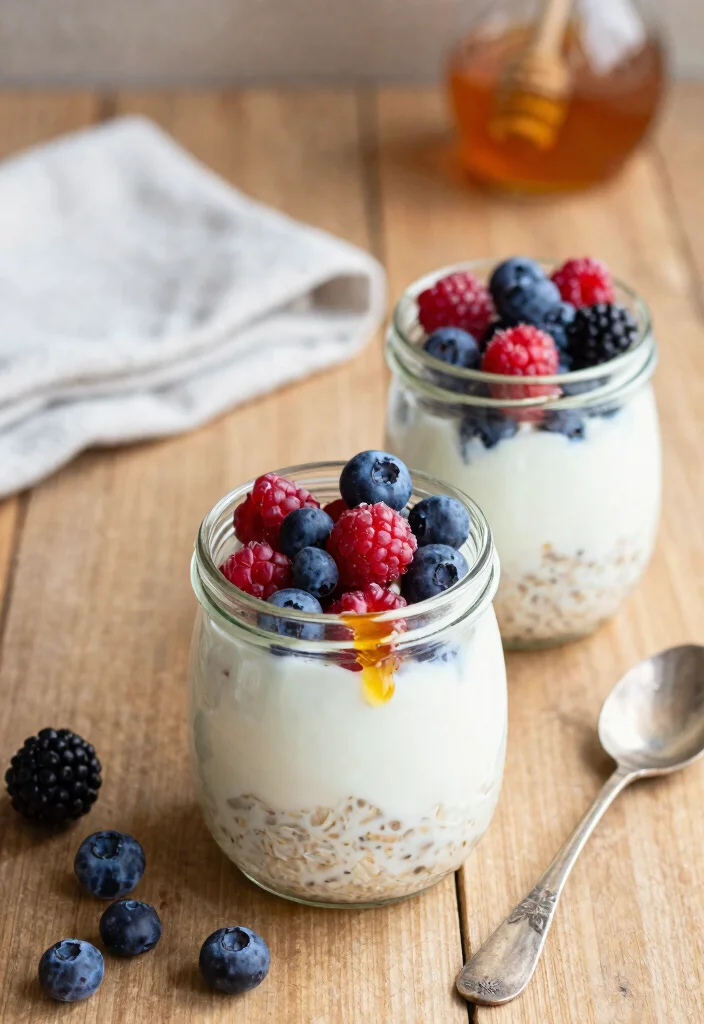 14 Healthy Recipes for Simple Balanced Everyday Meals 8. Overnight Oats with Berries 0