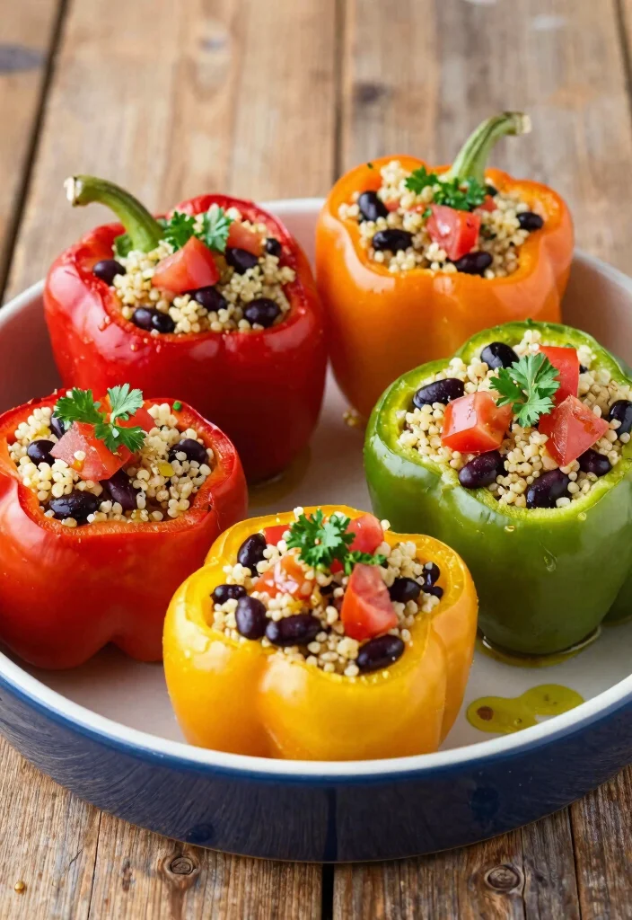 14 Healthy Vegetable Recipes Full of Flavor and Color 23 14 Healthy Vegetable Recipes Full of Flavor and Color - 3. Stuffed Bell Peppers with Mediterranean Flavors 1