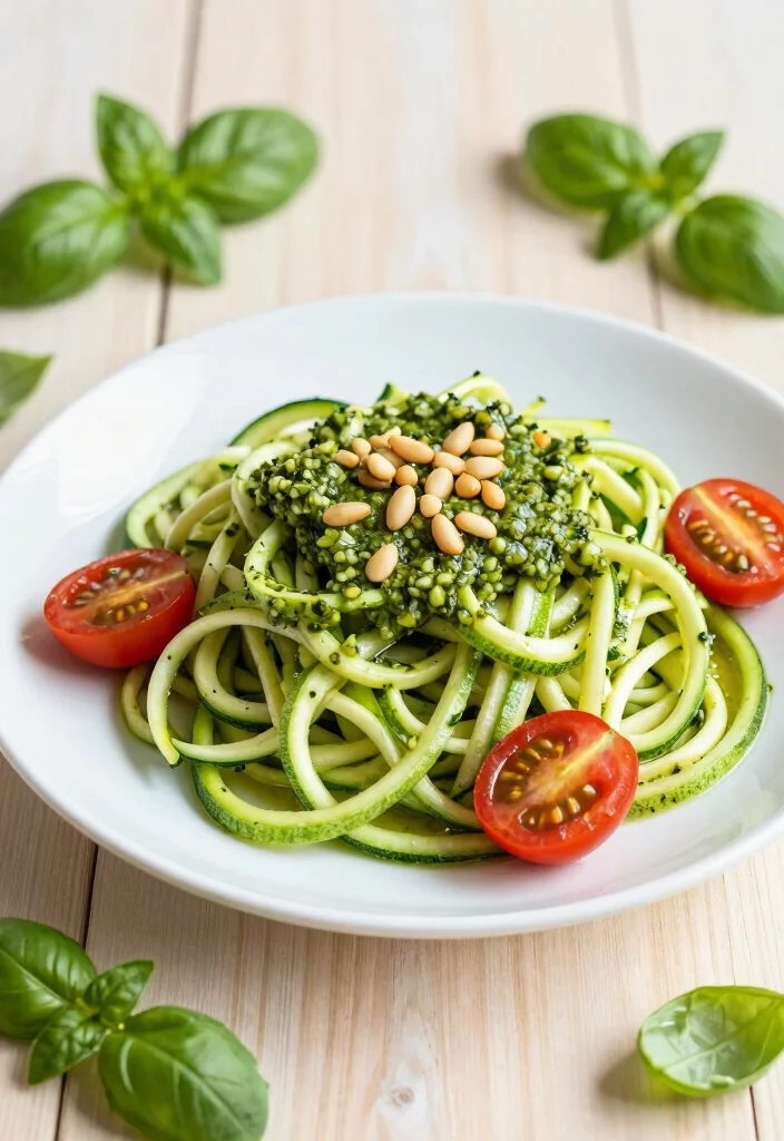 14 Healthy Vegetable Recipes Full of Flavor and Color 45 14 Healthy Vegetable Recipes Full of Flavor and Color - 5. Zucchini Noodles with Pesto Sauce 1