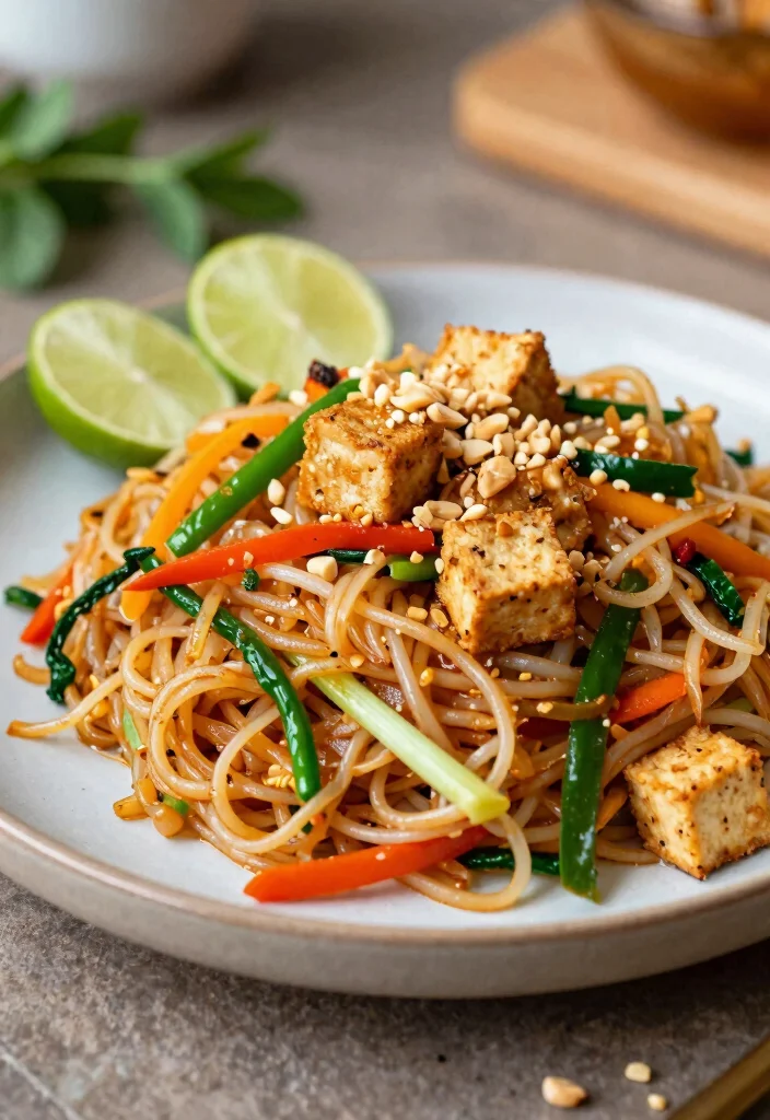 14 High Protein Dinner Recipes for Filling Balanced Meals 100 14 High Protein Dinner Recipes for Filling Balanced Meals - 10. Vegan Pad Thai with Tofu 1