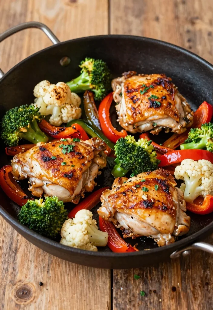 14 Keto Diet Recipes for Easy Low Carb Living 23 14 Keto Diet Recipes for Easy Low Carb Living - 3. One-Pan Chicken Thighs with Roasted Veggies 1