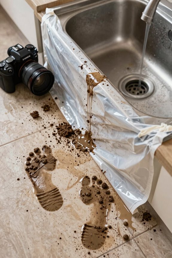 10 Muddy Kitchen Ideas to Keep Your Home Clean 3 barrier tarp containment with stakes