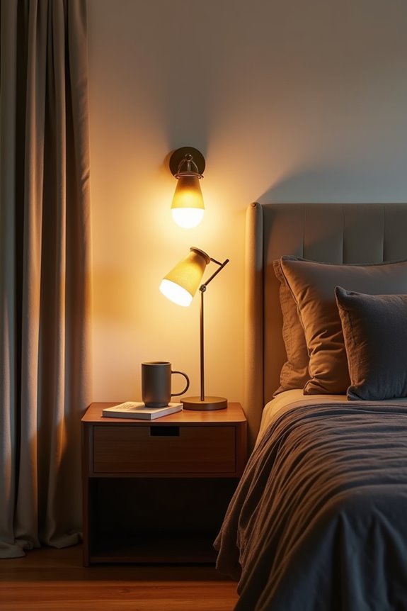 bedside sconces with adjustable lighting