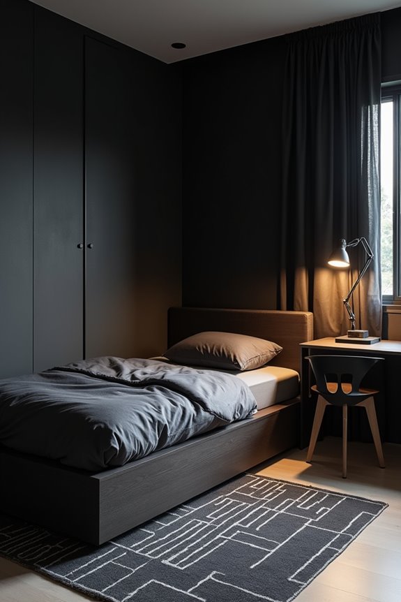 blackout curtains dark accents sleep
