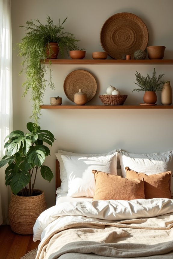 boho open shelves curate personality