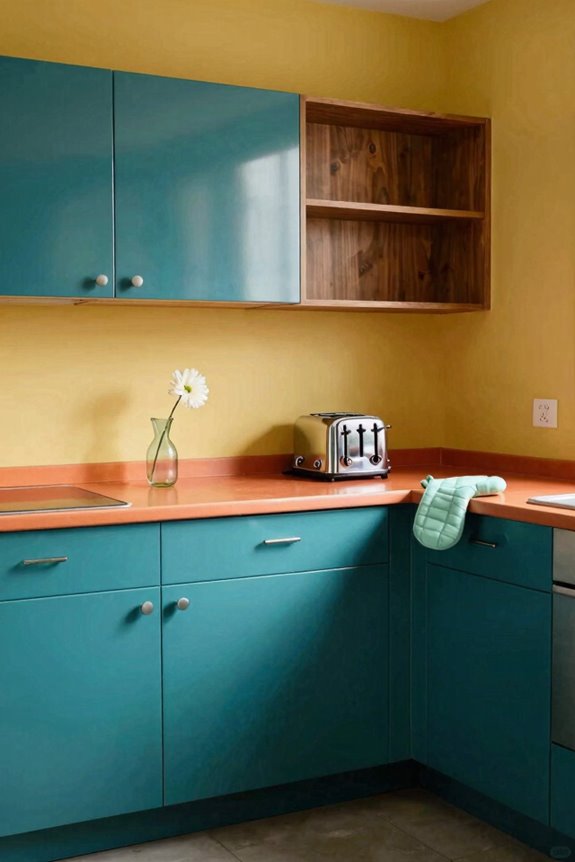 Mid-Century Kitchen Color Palette Ideas 4 bold accents grounding neutrals meet