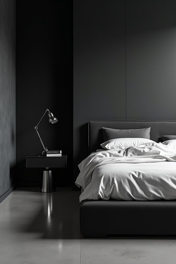 bold black and white furniture anchors room