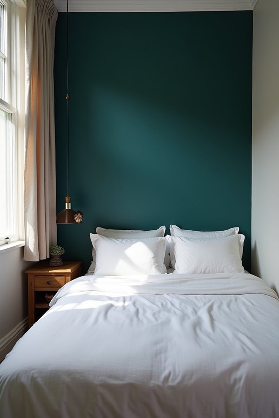 bold color accents for compact bedrooms
