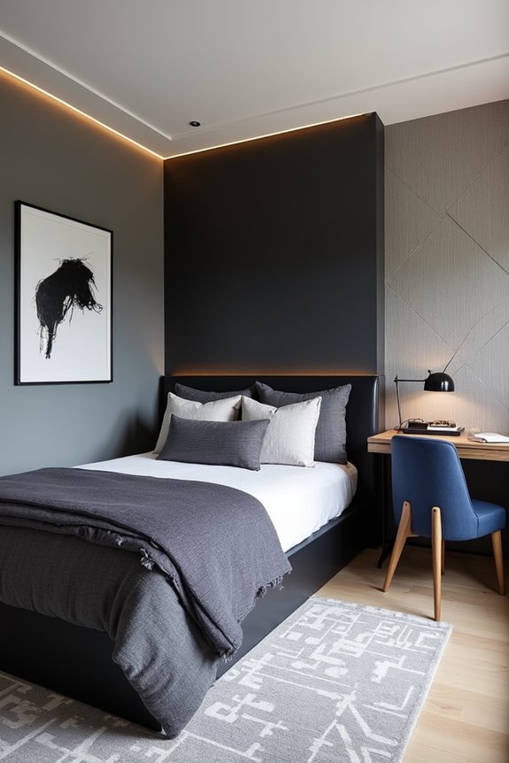 bold wallpapers grey foundation anchored accent wall