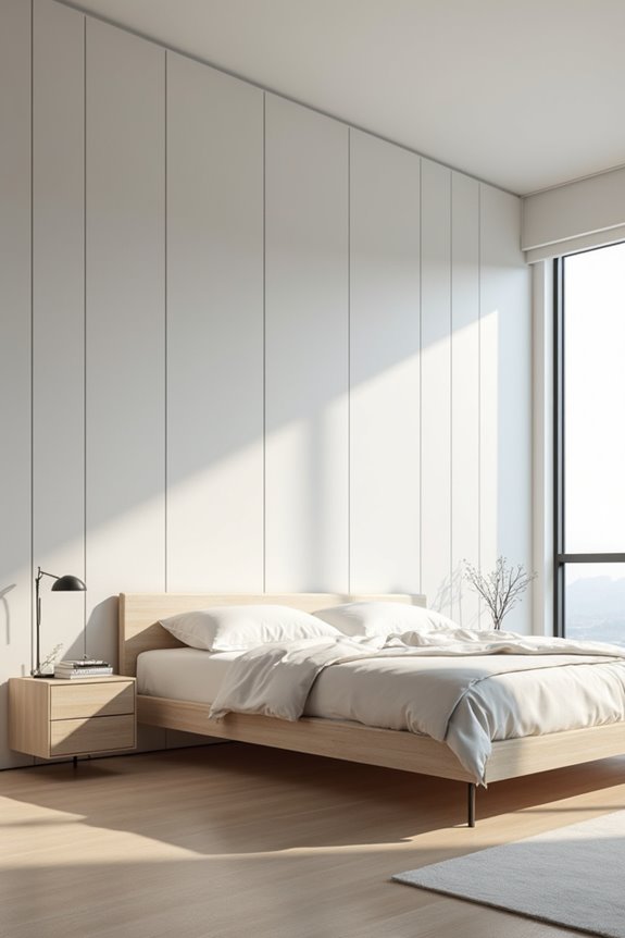 built ins and floating furniture maximize space