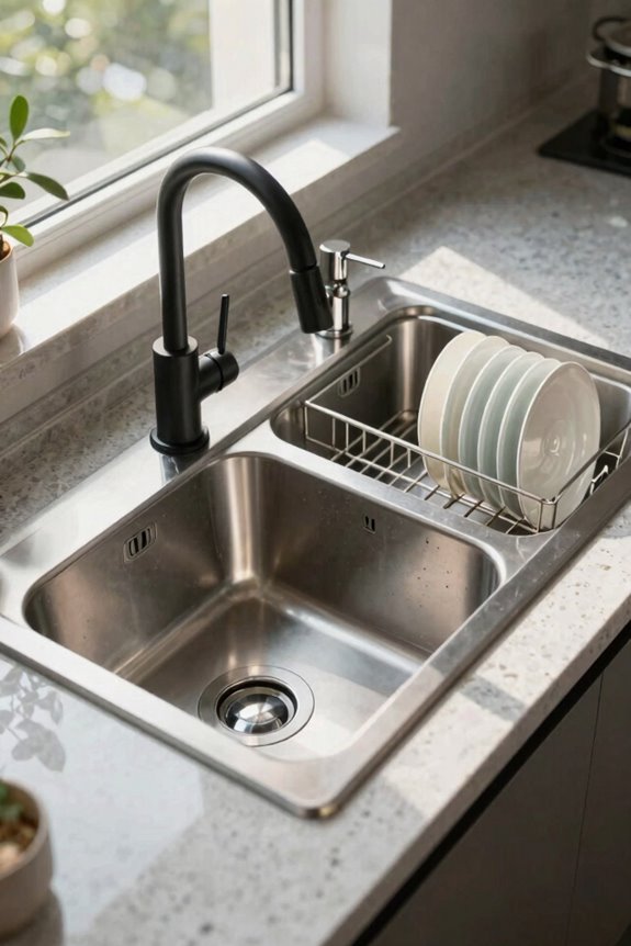 10 Kitchen Sink Ideas to Transform Your Space 3 double basin for multitasking efficiency