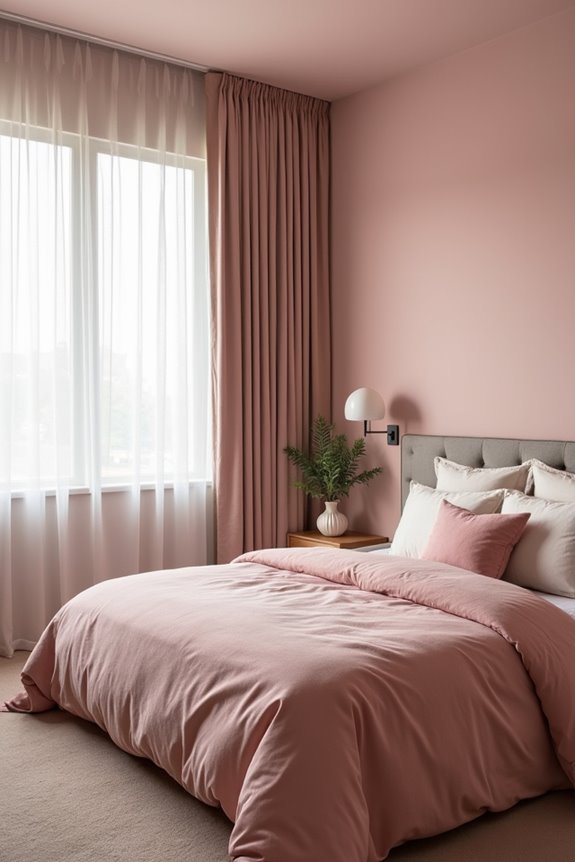 dusky pink charcoal neutrals tied