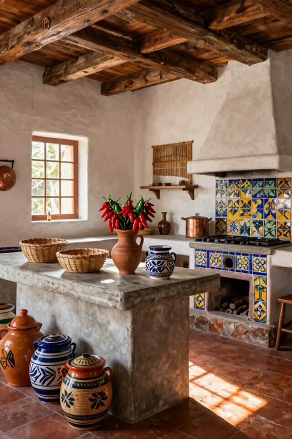 10 Mexican Kitchen Ideas to Transform Your Space 3 exposed reclaimed beams warmth mcuo6