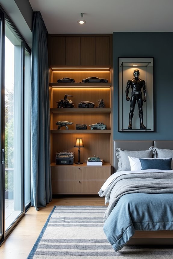 gallery wall display with hidden storage