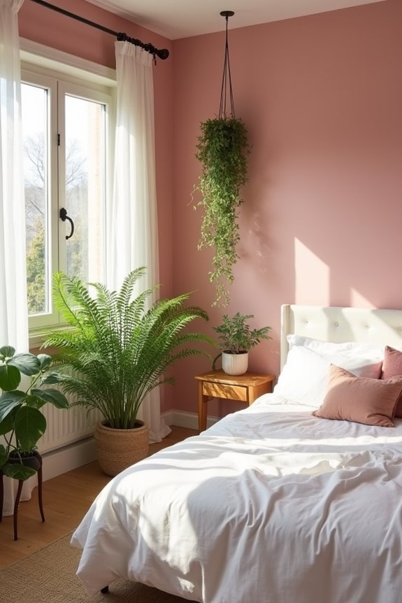greenery balances pink elegance