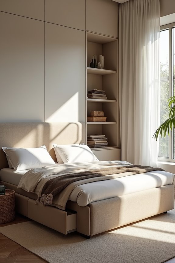 hidden hydraulic storage bed system