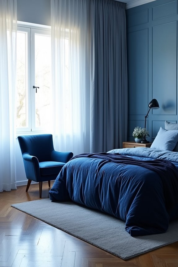 layered blue for depth