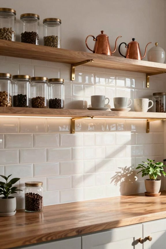 layered coffee bar textural styling