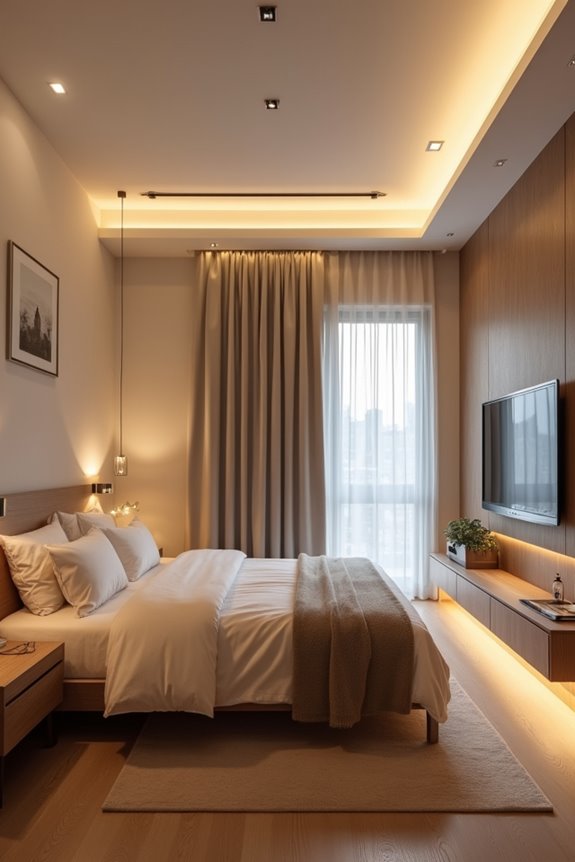layered lighting airy reflective design