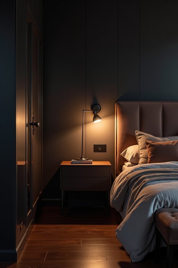 layered lighting for dark walls