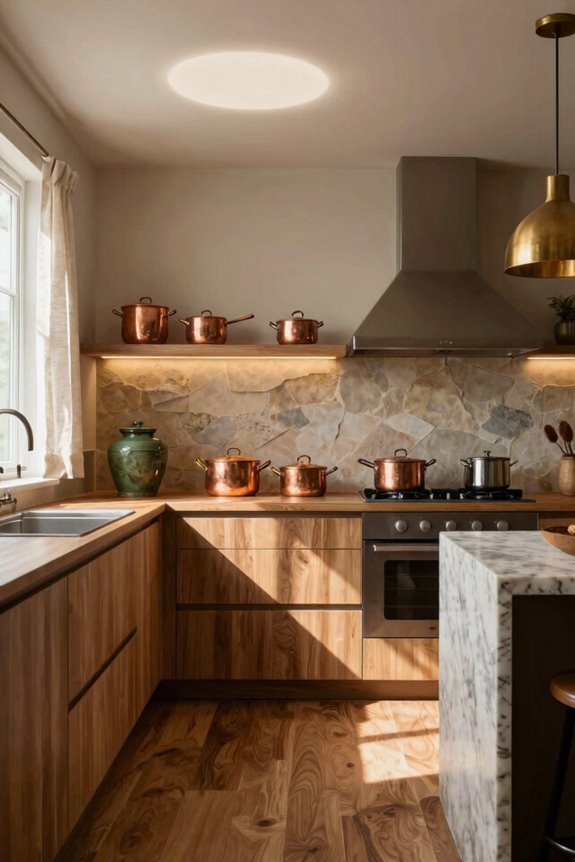 layered warmth with metals textures