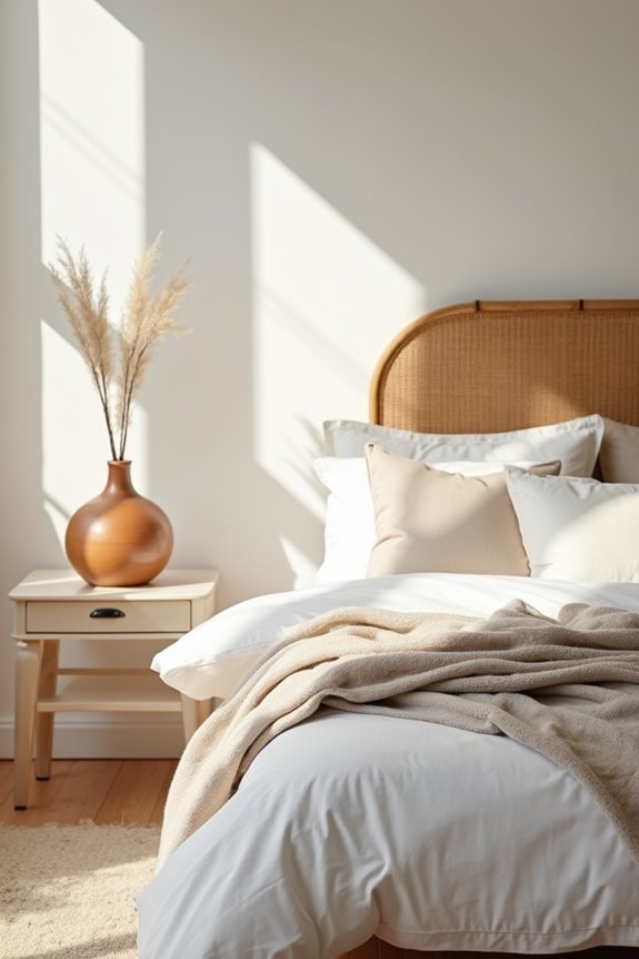 layered whites with warm neutrals