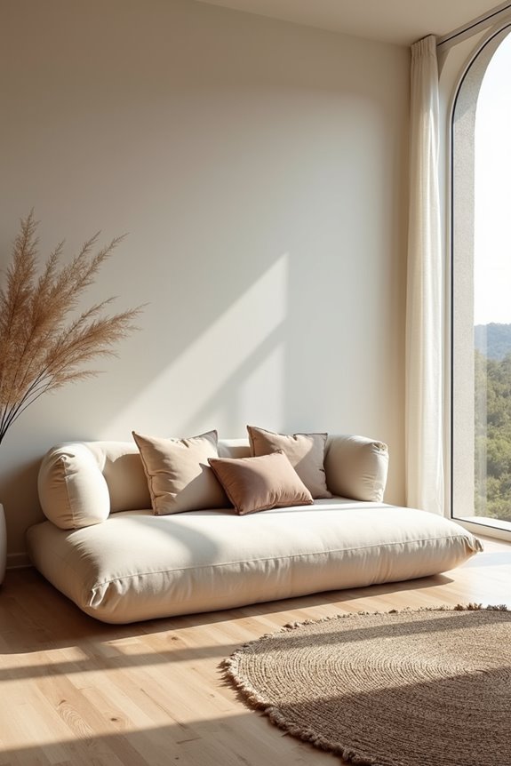 low daybed doubles as seating