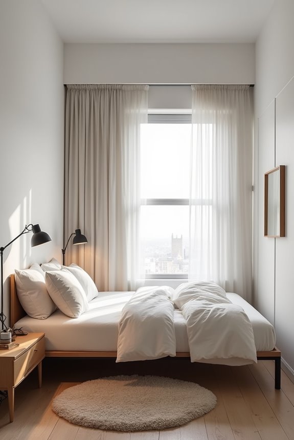 10 Tiny Bedroom Ideas to Maximize Your Small Space 1 metal bed frame preserves sightlines