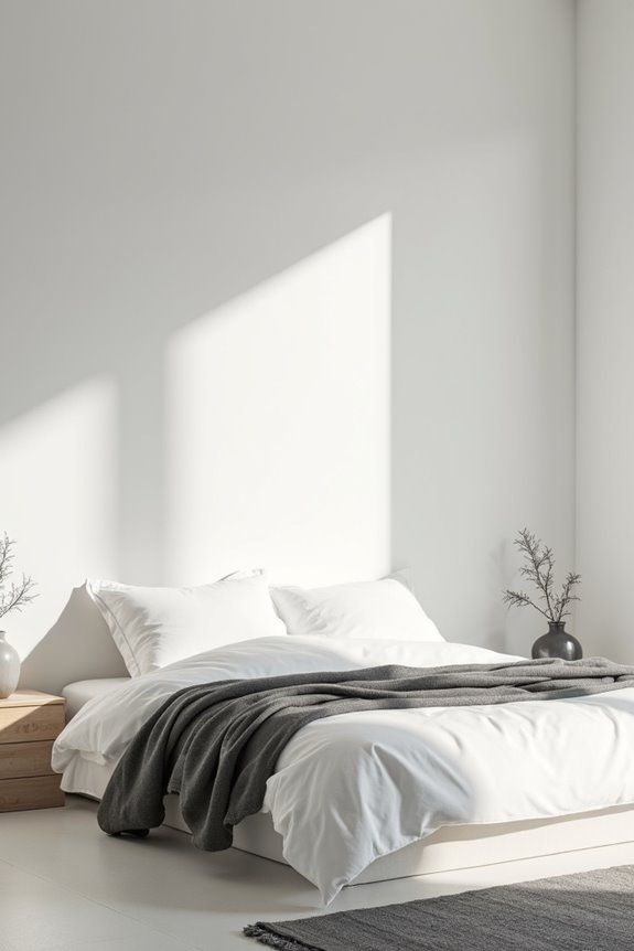 minimal white with dark accents textures