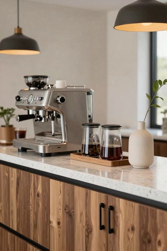 modern farmhouse transitional coffee bars