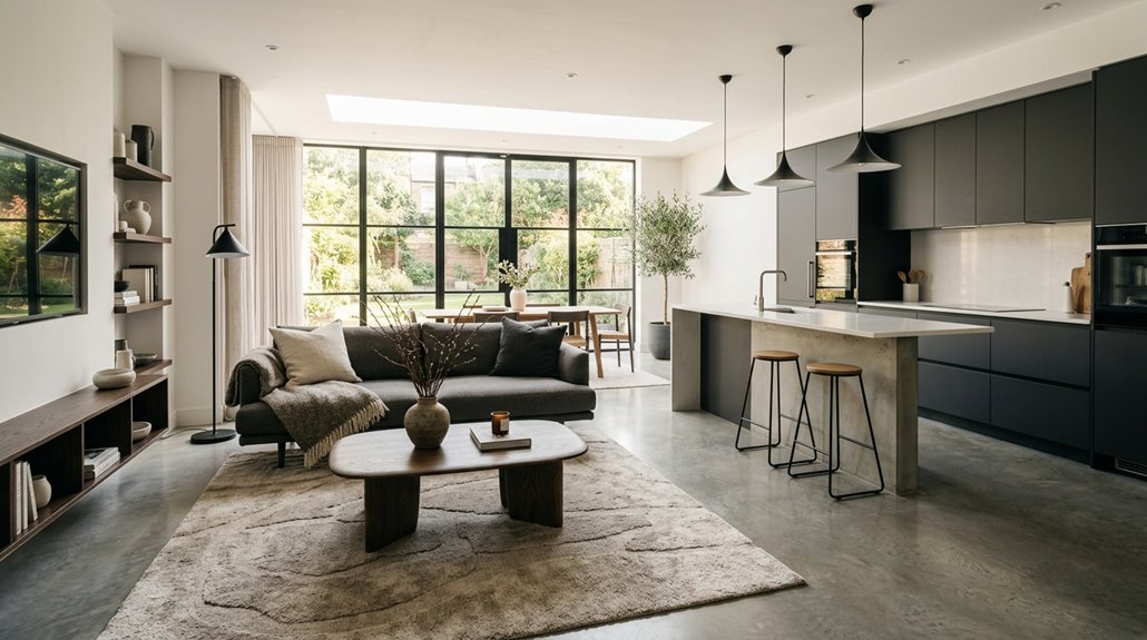 modern open plan lounge kitchen ideas
