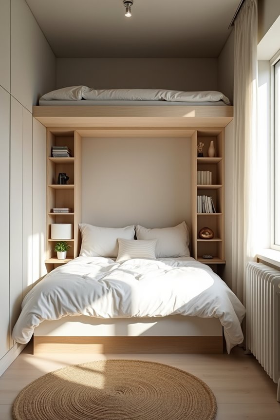 7 Single Bedroom Ideas to Maximize Your Space 2 murphy bed frees floor space