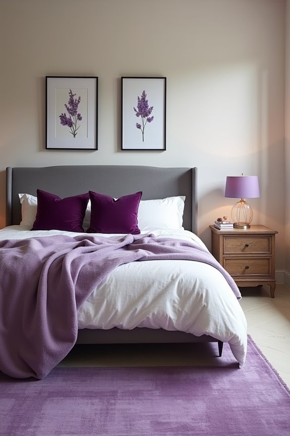 neutral base layered purple luxury