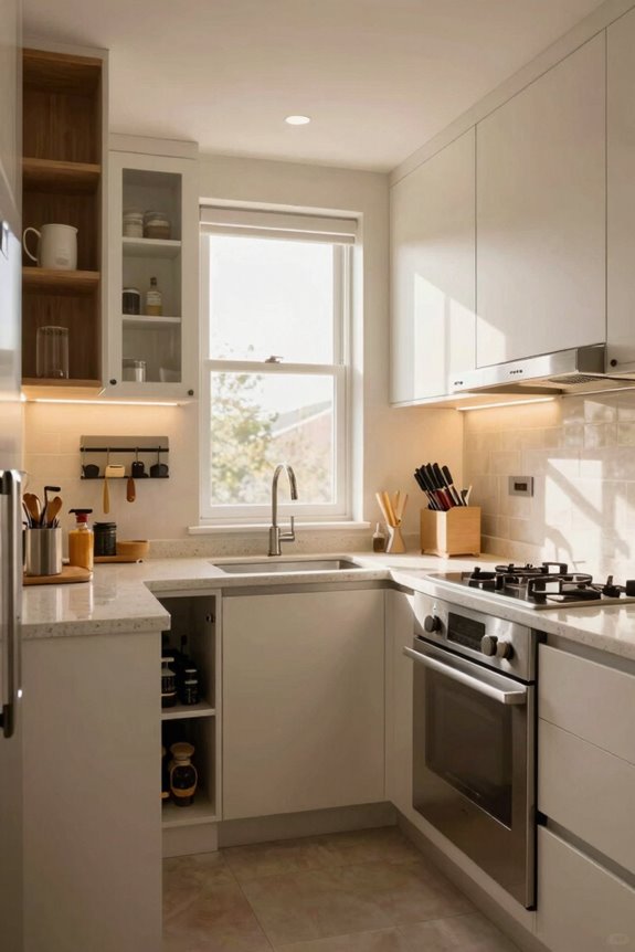 3 Kitchen Remodel Ideas That Transform Small Spaces 2 open shelving rails transforming island