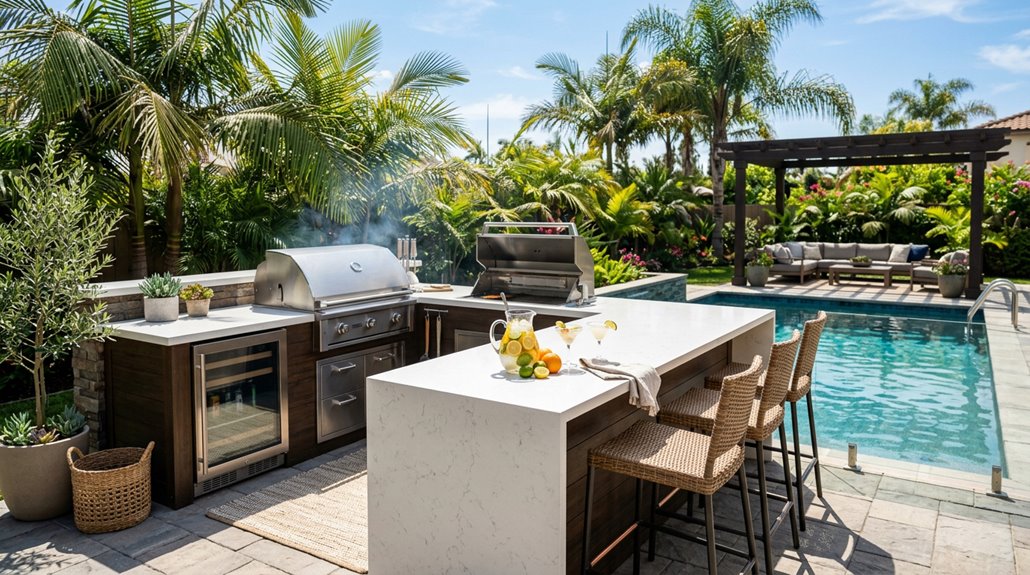 outdoor poolside kitchen ideas