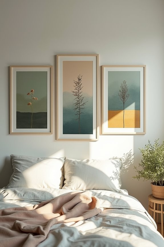 Wall Poster Ideas to Transform Your Bedroom 3 plan floor layout cohesive gallery arrangement