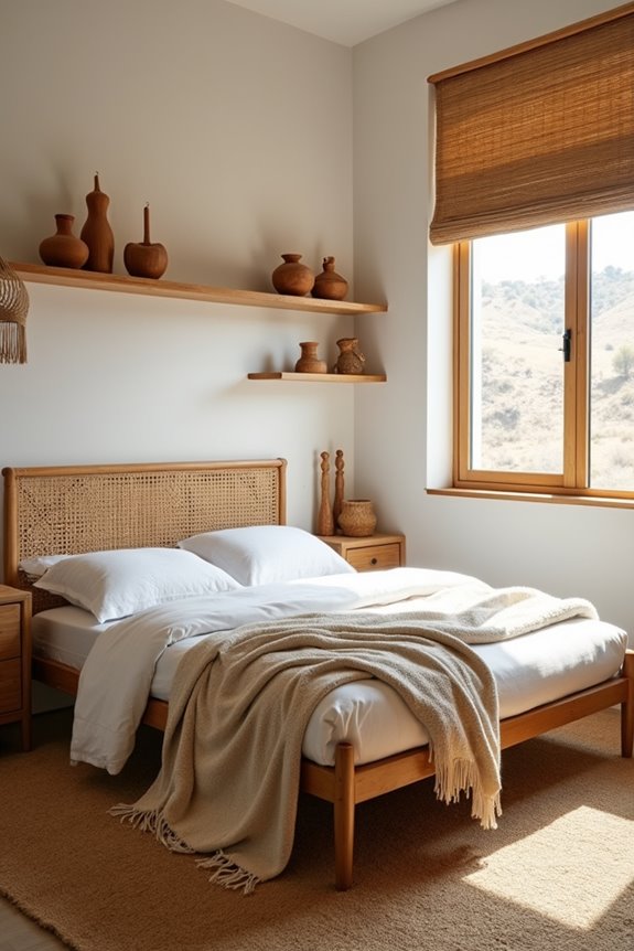 rattan wood organic fibers emphasize warmth