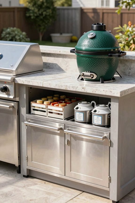 7 Green Egg Outdoor Kitchen Layouts That Transform Your Backyard 3 recessed egg with front access