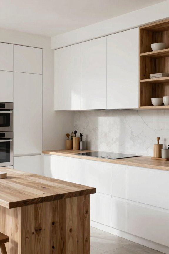 10 White Kitchen Ideas for a Modern Clean Home 2 reeded white oak accents