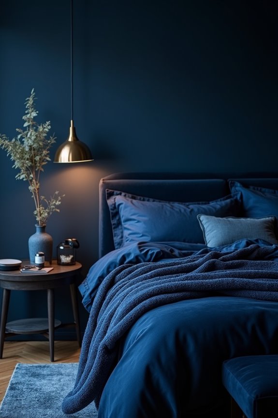 rich dark blue intimate refinement