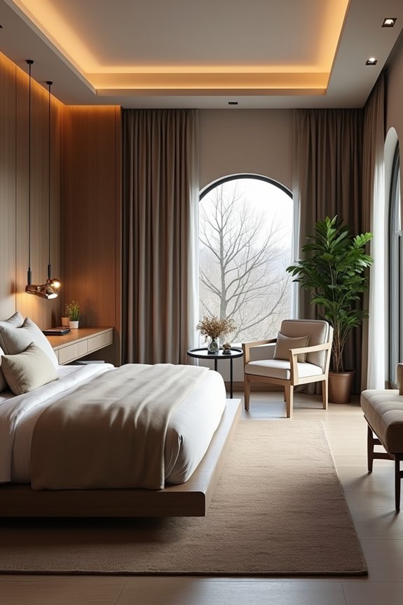 separate sleeping working relaxing zones