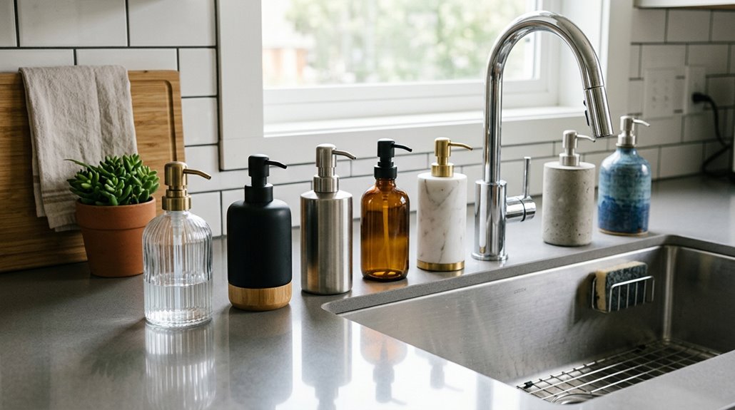 seven kitchen soap dispenser ideas
