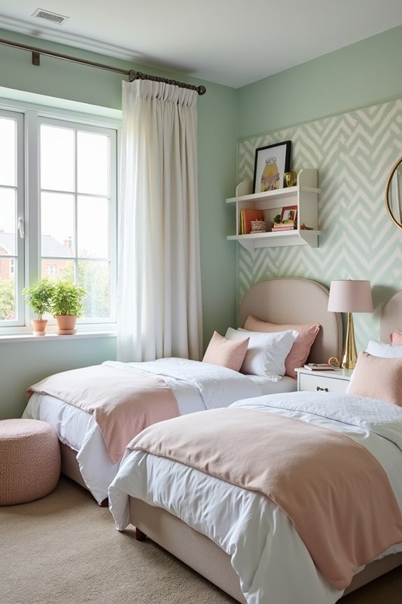7 Small Bedroom Ideas for 2 Sisters 2 shared bedroom theme and palette