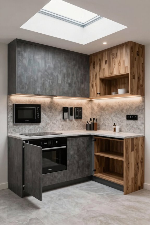 single wall kitchen compact efficient organized