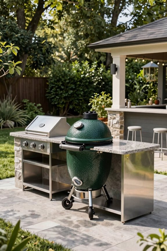 7 Green Egg Outdoor Kitchen Layouts That Transform Your Backyard 4 site prep frame cladding install