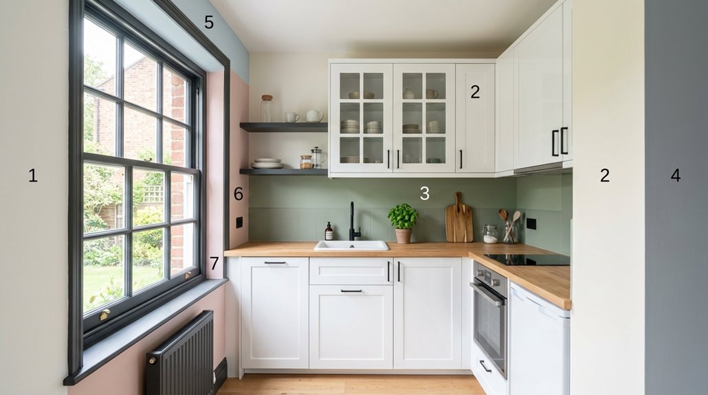 small kitchens appear larger with paint colors