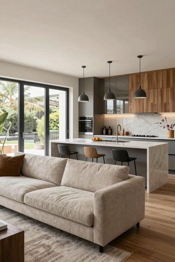 sofa anchors open plan conversations