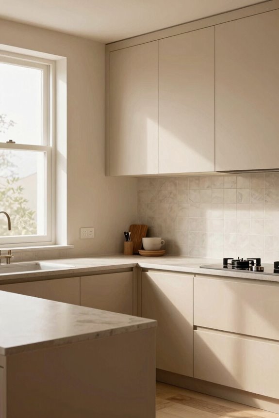 7 Paint Colors That Make Small Kitchens Feel Bigger 2 soft cream and warm beige tones