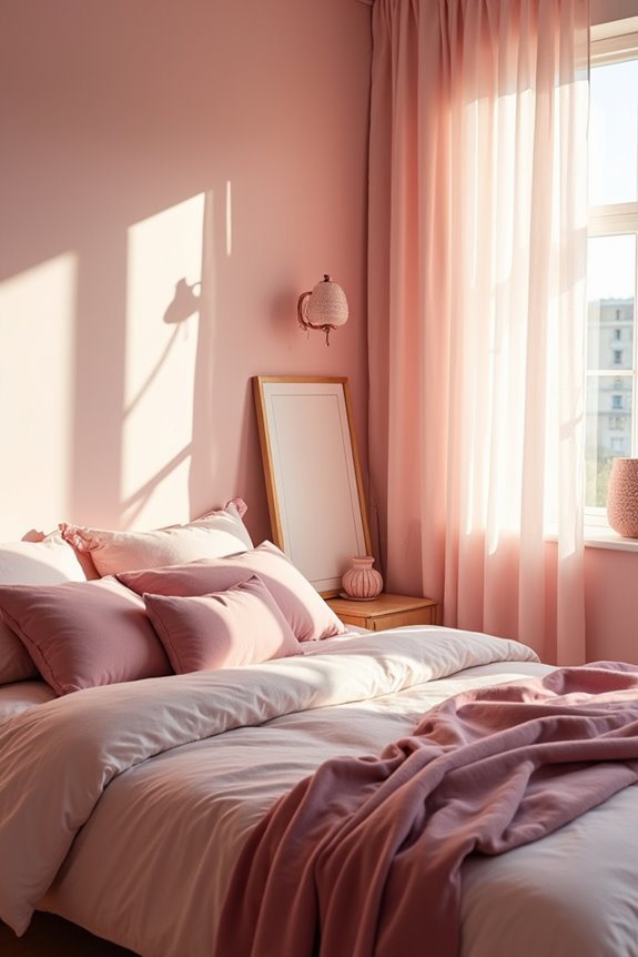 soft pink walls dusky undertones